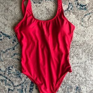 Vintage Red one-piece bathing suit